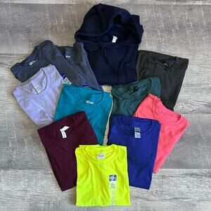 11 Piece Lot Blank T Shirt Bundle Craft Plain Multi Size & Color Hoodie (1)